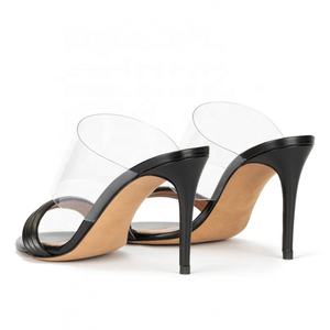 Nuevas sandalias de verano para mujer, mulas transparentes de tacón alto de PVC con punta abierta y mostrador trasero, sexis y cómodas con plantilla de PU - Product Image 4