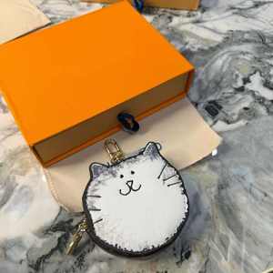Coffrets cadeaux, porte-monnaie mignon en forme de chat, pochette à fermeture éclair en cuir avec porte-clés pour femmes et enfants, cadeaux de Noël, d'anniversaire, de mariage - Product Image 1
