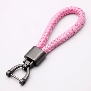 <b>Custom</b> Laser Logo High Quality Fashion Woven Leather Braided Rope Luxury Car Keychain Screwdriver <b>Key</b> <b>Rings</b> Zinc Alloy - Product Image 6