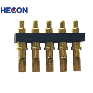 Hot Selling Customized Brass Gold Plated Wire to Board Pogo Pin <strong>Connector</strong> 5 Pins for PCB Application - Product Image 2