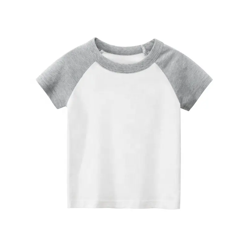 Простая мягкая хлопковая летняя футболка с коротким рукавом для малышей, футболка с логотипом на заказ, унисекс, Детская футболка, OEM детские футболки, заготовки