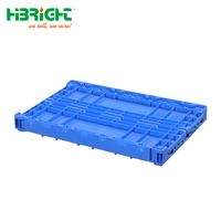 Boîte pliante de fruits et légumes de ferme caisse en plastique pliable personnalisée de couleur pour magasin