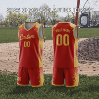 Maillot de baseball pour homme Chase DeLauter 2026, manches courtes, été, grande taille, livraison rapide, tailles S-3XL