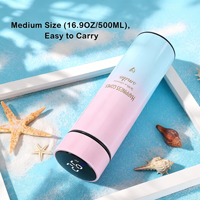 Bouteille d'eau intelligente à double paroi en acier inoxydable pour le sport en plein air avec rappel pour boire de l'eau
