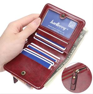 High-End Women's Short Wallets PU Leather Zipper Card <b>Bags</b> with Multiple Card Slots Fashionable Portable <b>Coin</b> Purse - Product Image 5