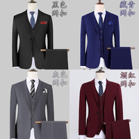 Costume Homme Grande Taille Veste et Pantalon Noir Gris Marine Rouge