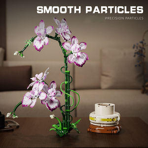 MJI 13114 Cymbidium Orchis Flower <b>Block</b> Ornament Model Small Particles Children Assembly Building <b>Block</b> Set <b>Plastic</b> Toy Juguete - Product Image 3