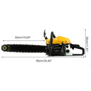 Tronçonneuses à essence 7000w 14300rpm 20'' 75CC <span class=keywords><strong>2</strong></span> <span class=keywords><strong>temps</strong></span>, tronçonneuse à essence à double balayage 58, réservoir de carburant transparent - Product Image 5
