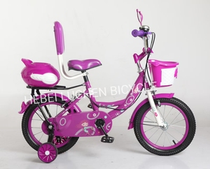 河北邢台 <span class=keywords><strong>50cc</strong></span> 钢制单速儿童运动自行车/女童迷你自行车带辅助轮 3-5 岁 - Product Image 2