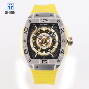 Fashion Luxury Sport <b>Chronograph</b> Sapphire Crystal Waterproof <b>Automatic</b> Movement Stainless Steel Case Rubber Strap Wrist Watch - Product Image 2
