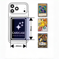 Nouvelle coque de téléphone magnétique pour iPhone avec porte-cartes 64x90mm, protection magnétique puissante pour cartes Pokémon