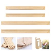Kit de barres de cadre en bois de pin écologique de qualité supérieure pour toile, réglables, couleur bois naturel, pour peinture DIY, avec clés de serrage