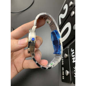 2025 montre mécanique de luxe haut de gamme pour hommes, bracelet en acier, cadran bleu, calendrier, montre mécanique élégante - Product Image 2