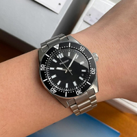 Automatische Taucheruhr für Herren, Saphirglas, Zeiger, Chronograph, 50 m wasserdicht, Edelstahlarmband, leuchtende Markierungen