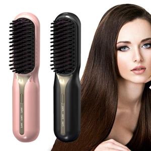 Peigne chauffant noir pour cheveux, fer à lisser, peigne chauffant pour cheveux humides et secs, fer à boucler et à lisser - Product Image 3