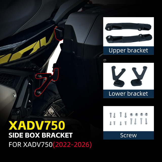 X-ADV 750 Motorcycle Accessories Tail Box Bracket for Honda XADV750 Side Box Luggage Rack Aluminum Alloy Rear Frame Rear Rack