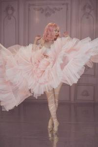 Las mujeres cantante concierto etapa desgaste brillante strass tramo <span class=keywords><strong>mono</strong></span> Rosa siguiendo velo largo falda Bar fiesta traje de la danza - Product Image 3