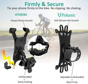 Adjustable Silicone Bike Mount Stand Holder Water-Resistant Flexible Mobile Phone Support for Business & Promotional <b>Gifts</b> - Product Image 5