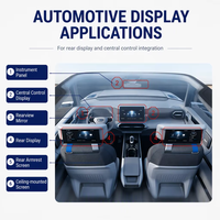 Module d'éclairage arrière LED TFT haute luminosité de 17,3 pouces, matériau PC, connexion PFC, certifié RoHS pour l'automobile, écran LCD extérieur
