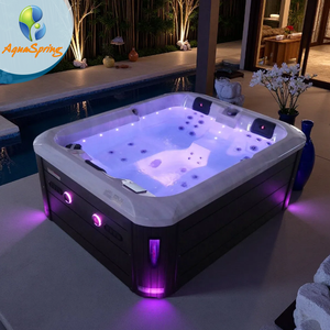 Design moderno forma rettangolare 36 getti all'aperto massaggio Spa per vasche idromassaggio 3 adulti vasca idromassaggio - Product Image 1