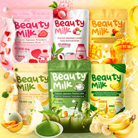 OEM 6 saveurs, poudre de complément beauté pour femmes, mélange de boisson lactée, reconstitue l'hydratation, collagène, glutathion, probiotiques, thé vert, 180g