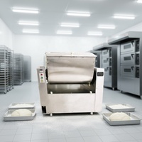 Mélangeur à pâte industriel électrique en acier inoxydable de 15 kg, 20 kg, 25 kg, 50 kg pour boulangerie, pizza, gâteau, pain, chapati, roti