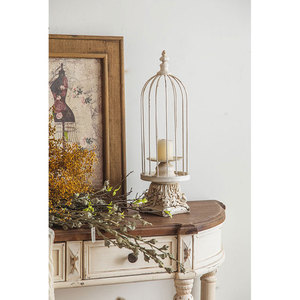 Portacandele a Gabbia per Uccelli in Stile Nordico, Bianco, Creativo in Filo di Ferro, Decorazione per Tavolo e Vetrina - Product Image 4