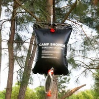 Sac de stockage d'eau personnalisé pour le camping en plein air 5 gallons/20L PVC sac de douche portable à chauffage solaire pour la plage
