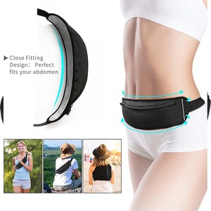 Running & Hiking Unisexe Slim Fitness Waist Pack <span class=keywords><strong>Bum</strong></span> <span class=keywords><strong>Bag</strong></span> New Trending Colorful Black Running Belt <span class=keywords><strong>Bag</strong></span> Pour Hommes Et Femmes - Product Image 2
