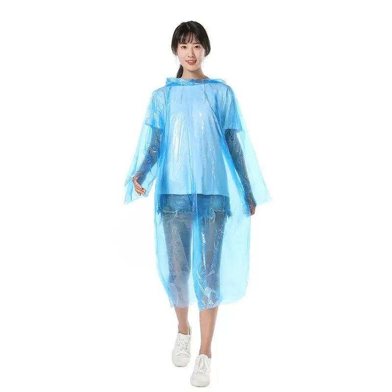 pe disposable waterproof raincoat