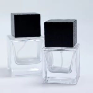 Factory Mens Custom Crimp Perfume Glass <b>Bottle</b> Luxury <b>Pump</b> Sprayer clear Empty square 30ml 50ml 100ml Perfume <b>Bottle</b> With Box - Product Image 6