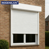 Persianas enrollables de aluminio impermeables ROGENILAN de tamaño personalizado, ventana enrollable eléctrica vertical para exteriores para el hogar