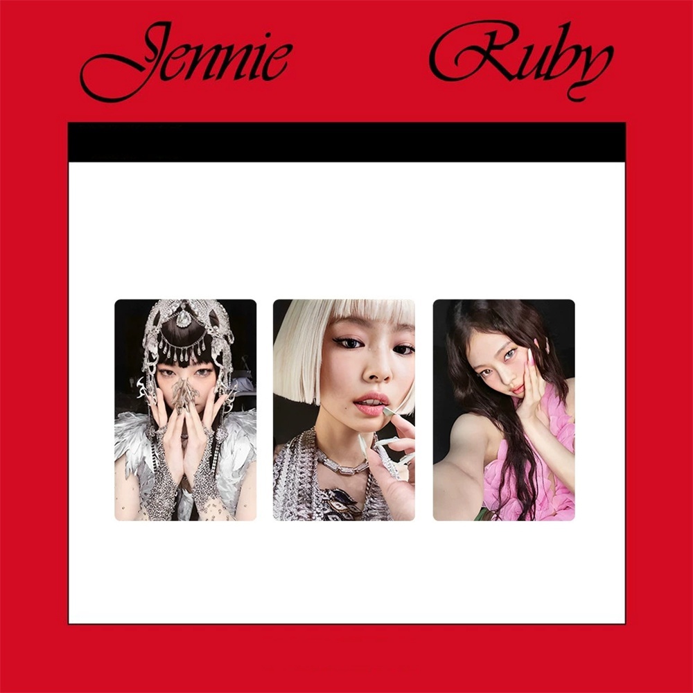 Kpop Jennie Solo2 Album Ruby LOMO Cards Double Side Printing Small