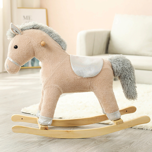 Cheval à bascule en peluche pour enfants de 2 à 6 ans, jouet d'intérieur, idéal comme cadeau pour garçons et filles - Product Image 3
