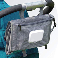 Sac à langer portable de luxe personnalisé BSCI pour nouveau-né, grand format, imperméable, en polyester et nylon, avec matelas à langer pour bébé
