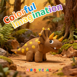 Kit de Pâte à Modeler Dinosaure T-Rex Personnalisé - Fournitures d'Art Créatif DIY Non Toxiques à Séchage à l'Air pour Enfants, Vente en Gros, OEM Usine - Product Image 4