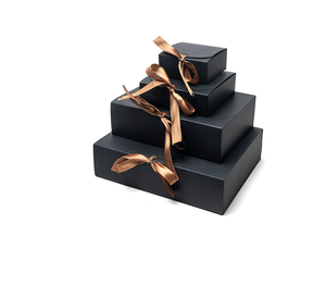 Mới đến nâu trắng đen Ribbon Hộp Quà Tặng tái chế vật liệu Vuông Sáng Tạo Ribbon BOW TIE Fancy sô cô la Kẹo hộp - Product Image 2