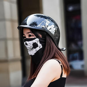 LVCOOL fibra de carbono 1 Sao motocicleta medio casco para hombres y mujeres verano seguridad Scoop diseño coche eléctrico Compatible - Product Image 2