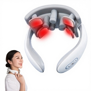 Masseur de cou et de nuque confortable, efficace et portable avec chaleur apaisante pour soulager la douleur des tissus profonds - Product Image 1