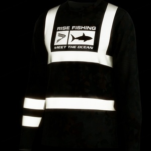 เสื้อฮู้ดดี้ตกปลาแบบมีแถบสะท้อนแสง UPF50+ แห้งเร็ว ระบายอากาศได้ดี ป้องกันแสงแดดทั้งกลางวันและกลางคืน สำหรับสวมใส่ได้ตลอดวัน - Product Image 2
