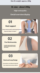 Correcteur de posture respirant pour hommes et femmes, sangles réglables pour corriger la cyphose, améliorer la posture et soulager - Product Image 6