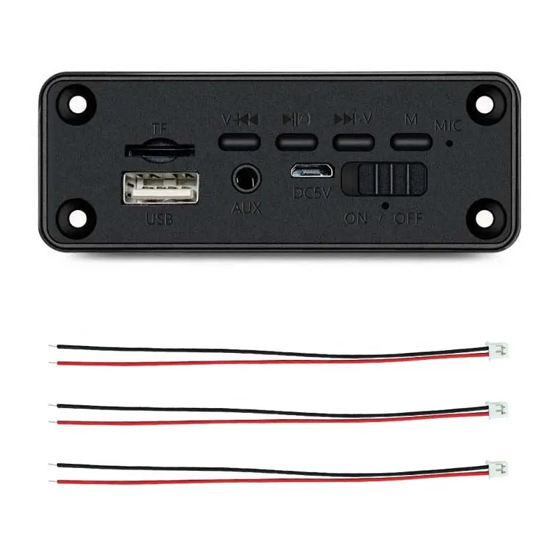 Módulo inalámbrico de Sistema de música, placa de circuito de Audio, reproductor MP3, caja de batería, 3,7 V, amplificador, 2x5W