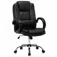 Siège souple en cuir à dossier haut pivotant bureau de direction tâche ordinateur patron chaise de bureau de luxe