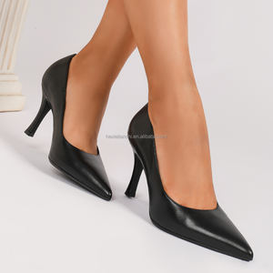 8503-3 Nouveaux Escarpins Classiques Couleur Unie à Bout Pointu pour <span class=keywords><strong>Femme</strong></span> – Talons Hauts Professionnels d'Automne - Product Image 4