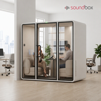 Cabine Acoustique Silencieuse pour Bureau, Pod de Travail Insonorisé Mobile, Espace Privatif Portable pour Expositions et Salons Professionnels