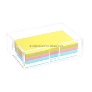 Rõ ràng <span class=keywords><strong>Acrylic</strong></span> Memo Pad chủ bàn tổ chức 4x6 <span class=keywords><strong>Acrylic</strong></span> dính Lưu ý Dispenser cho nhà và văn phòng - Product Image 1