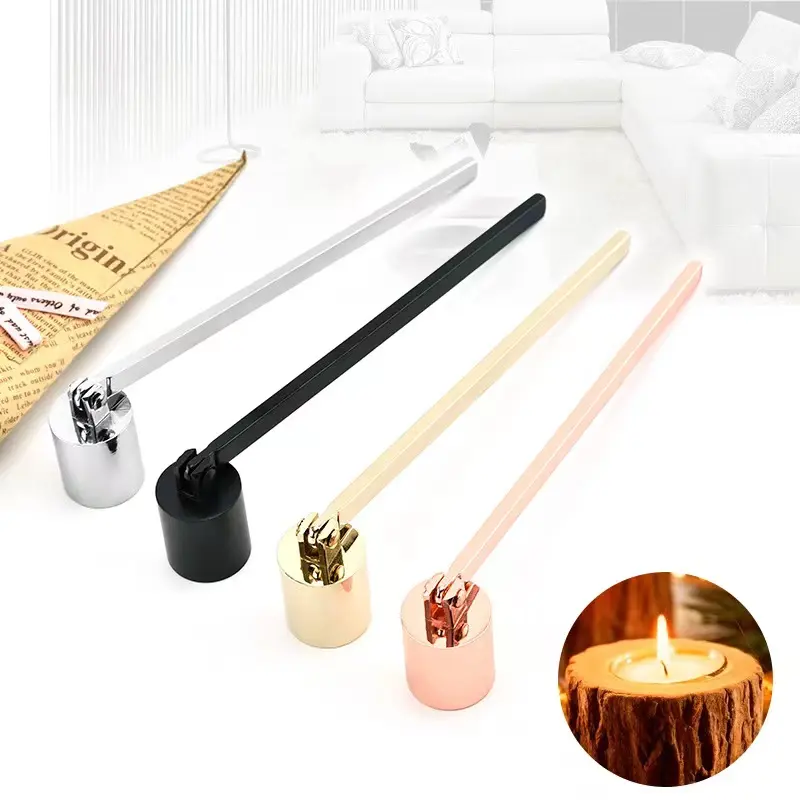 Accessori per candele Dipper estinguere Trimmer Cutter acciaio inossidabile candela senza fumo Wick Bell Snuffer