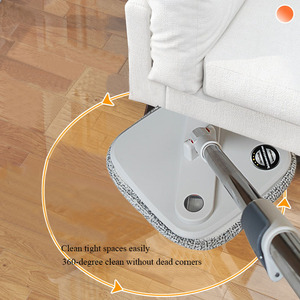 Imaxx tay miễn phí sợi nhỏ làm sạch sàn lau đầu thay thế ướt khô quay bóp lau và xô với Bộ vắt - Product Image 5