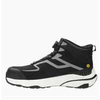 Bottes de sécurité pour hommes, hauteur moyenne, S1PS ESD HI CI FO HRO, chaussures de sécurité anti-perforation avec embout en nano carbone et laçage rapide TLS