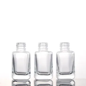 Flacon compte-gouttes vide de sérum d'huile essentielle de visage en verre carré transparent de 30ml pour cosmétique avec pipette